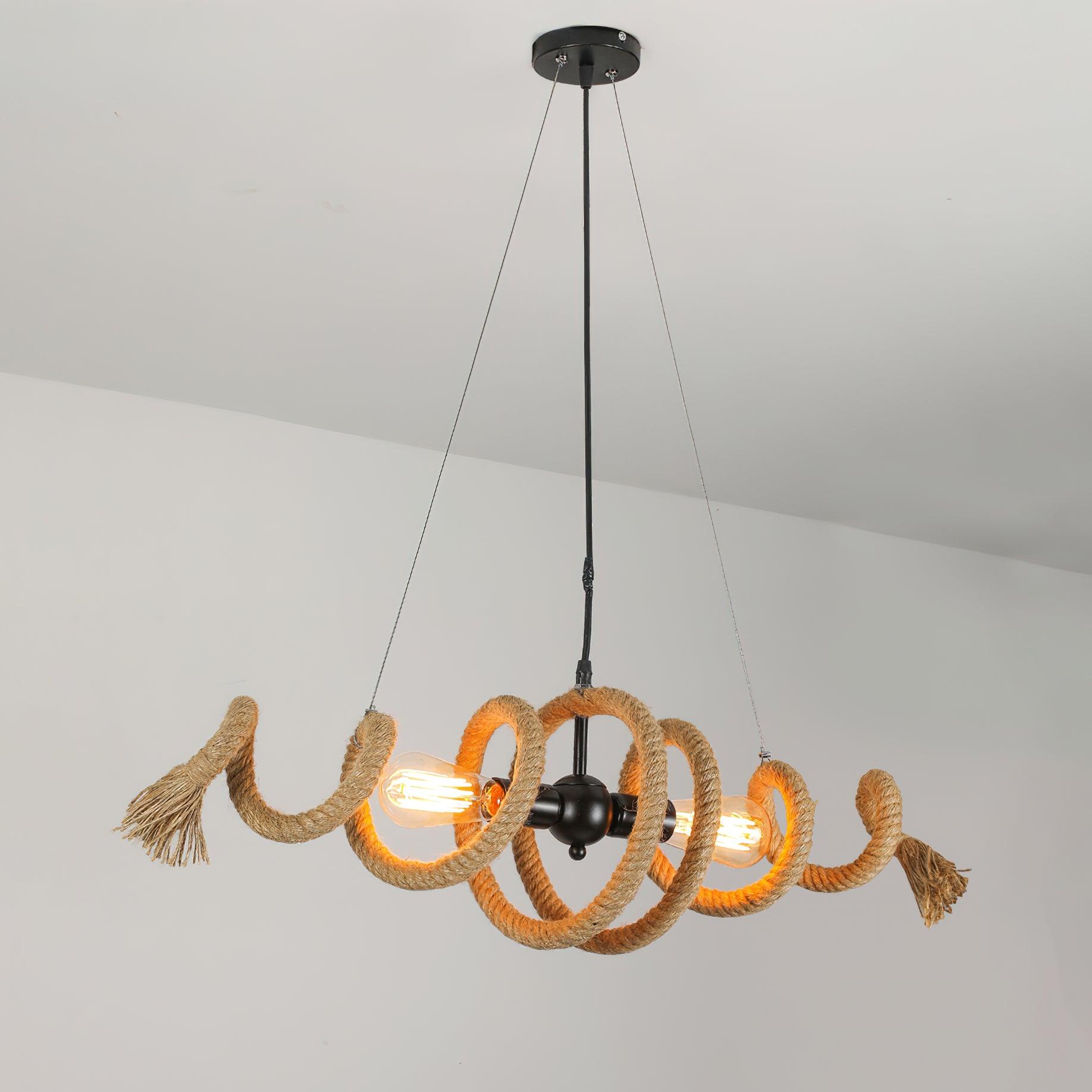 Cirkelvorm Henneptouw Hanglamp