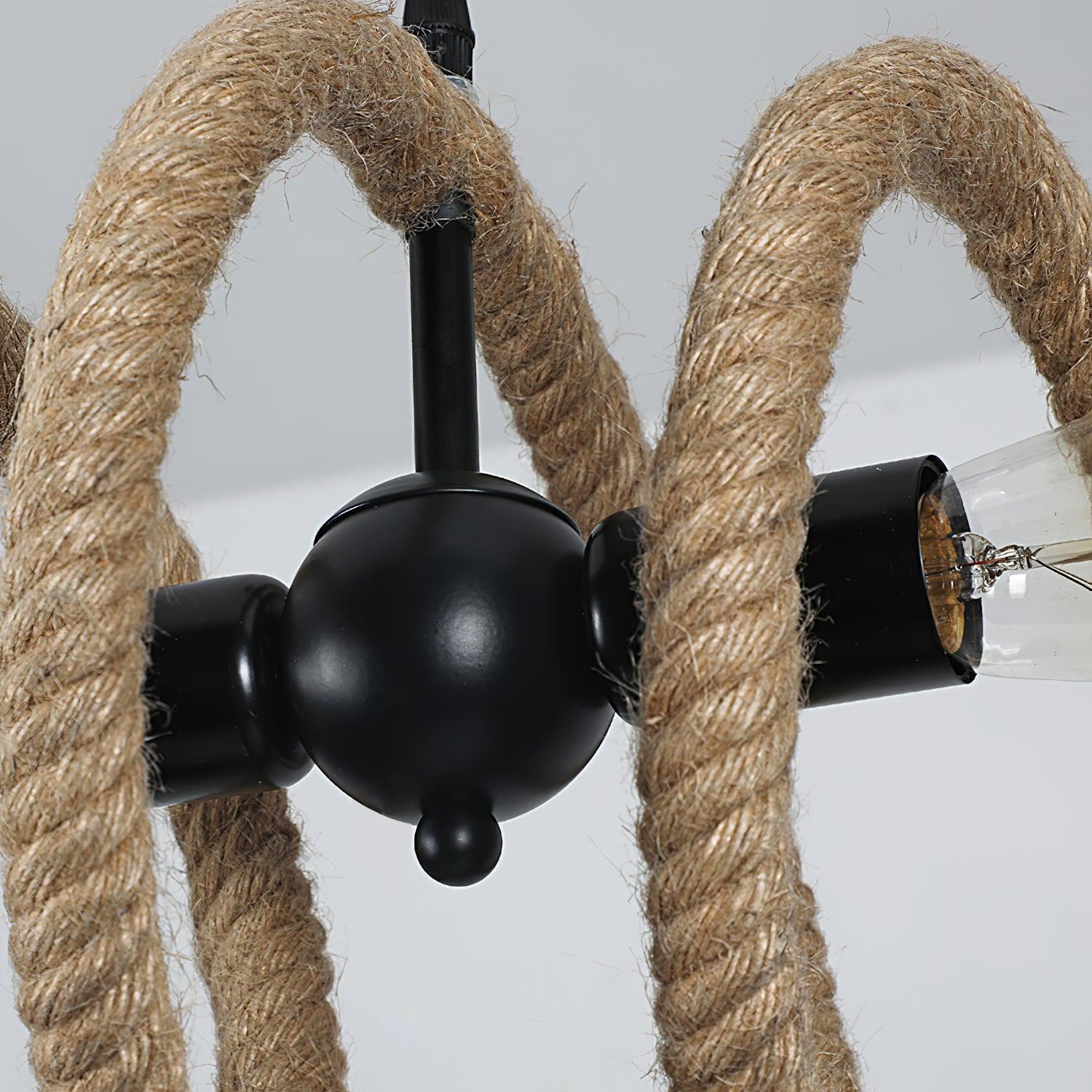 Cirkelvorm Henneptouw Hanglamp