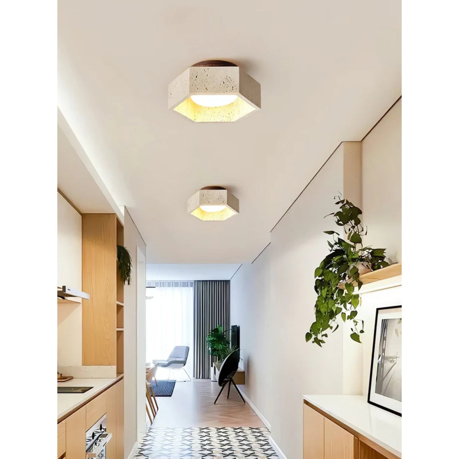 Cemis Natuursteen Plafondlamp