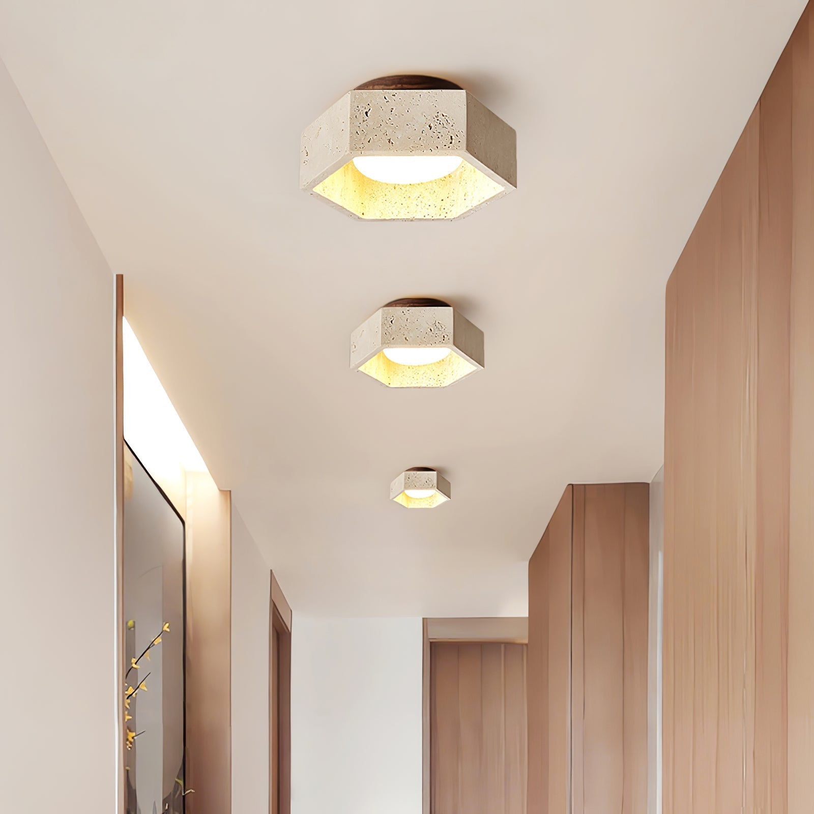 Cemis Natuursteen Plafondlamp