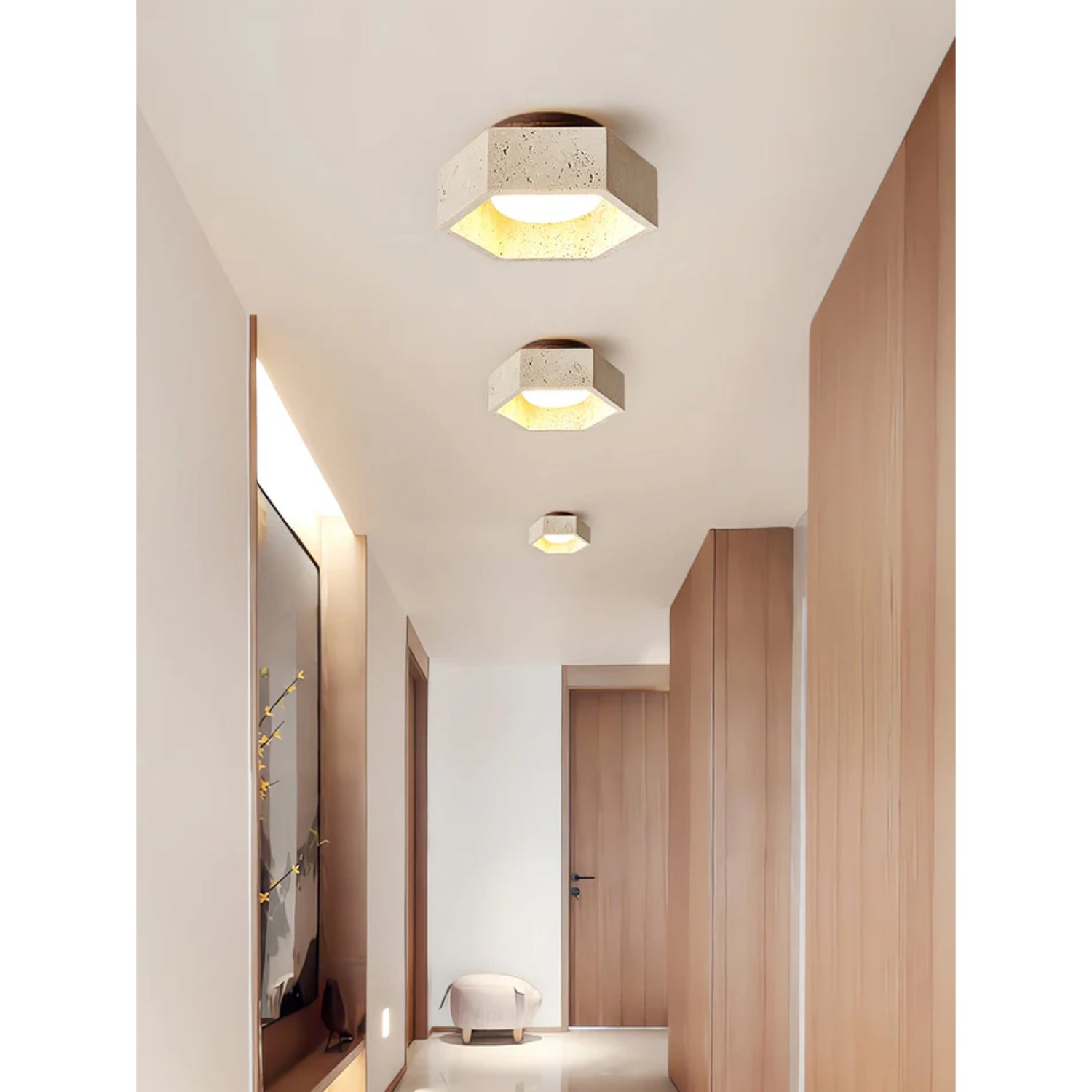 Cemis Natuursteen Plafondlamp