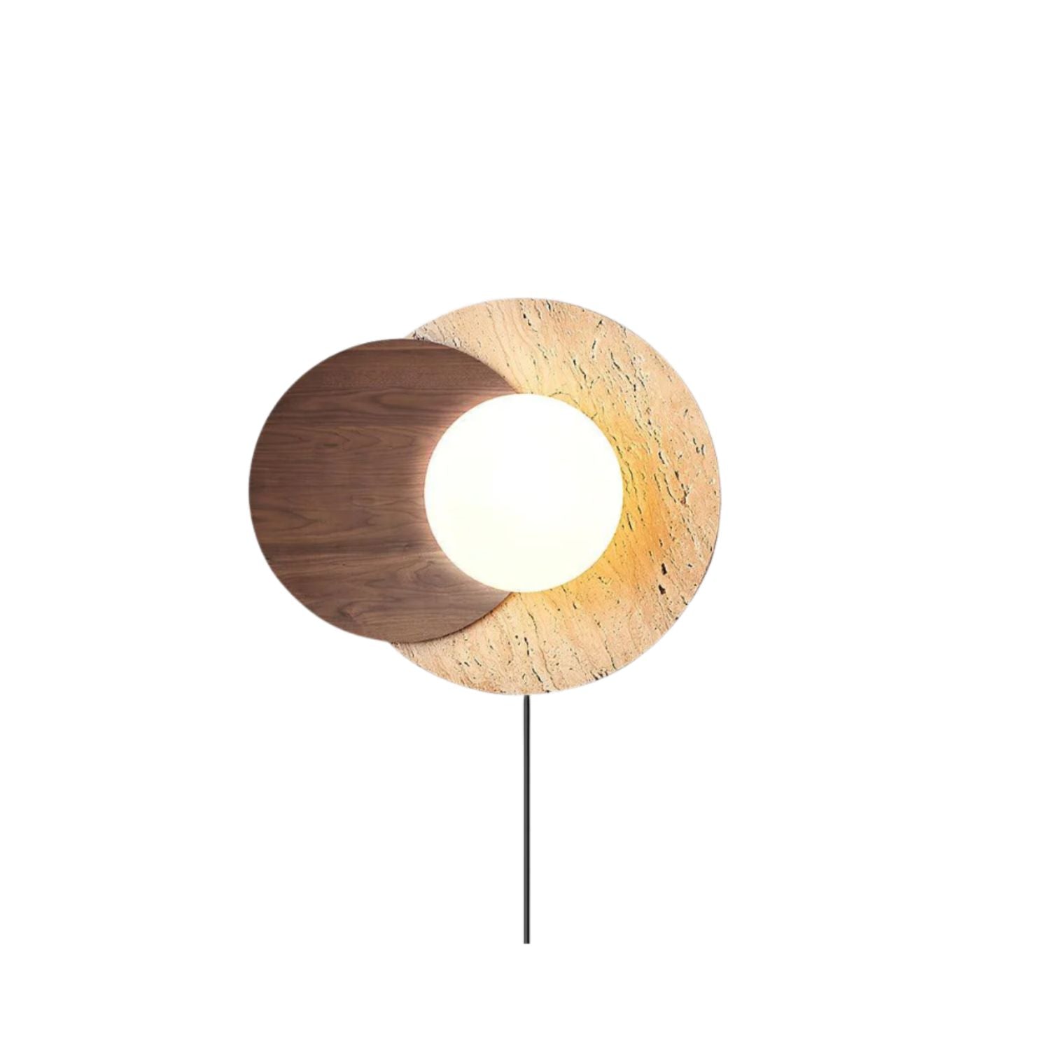 Jemo Travertijnen Wandlamp Met Stekker