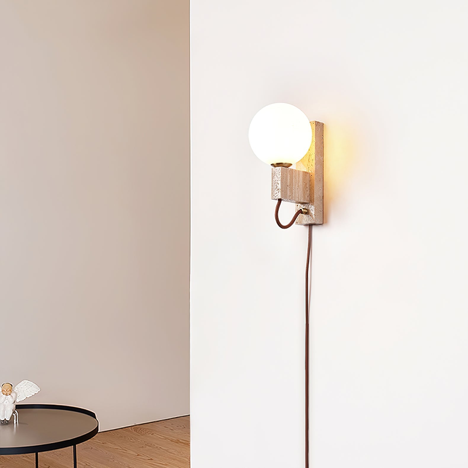 Telisno Travertijnen Wandlamp