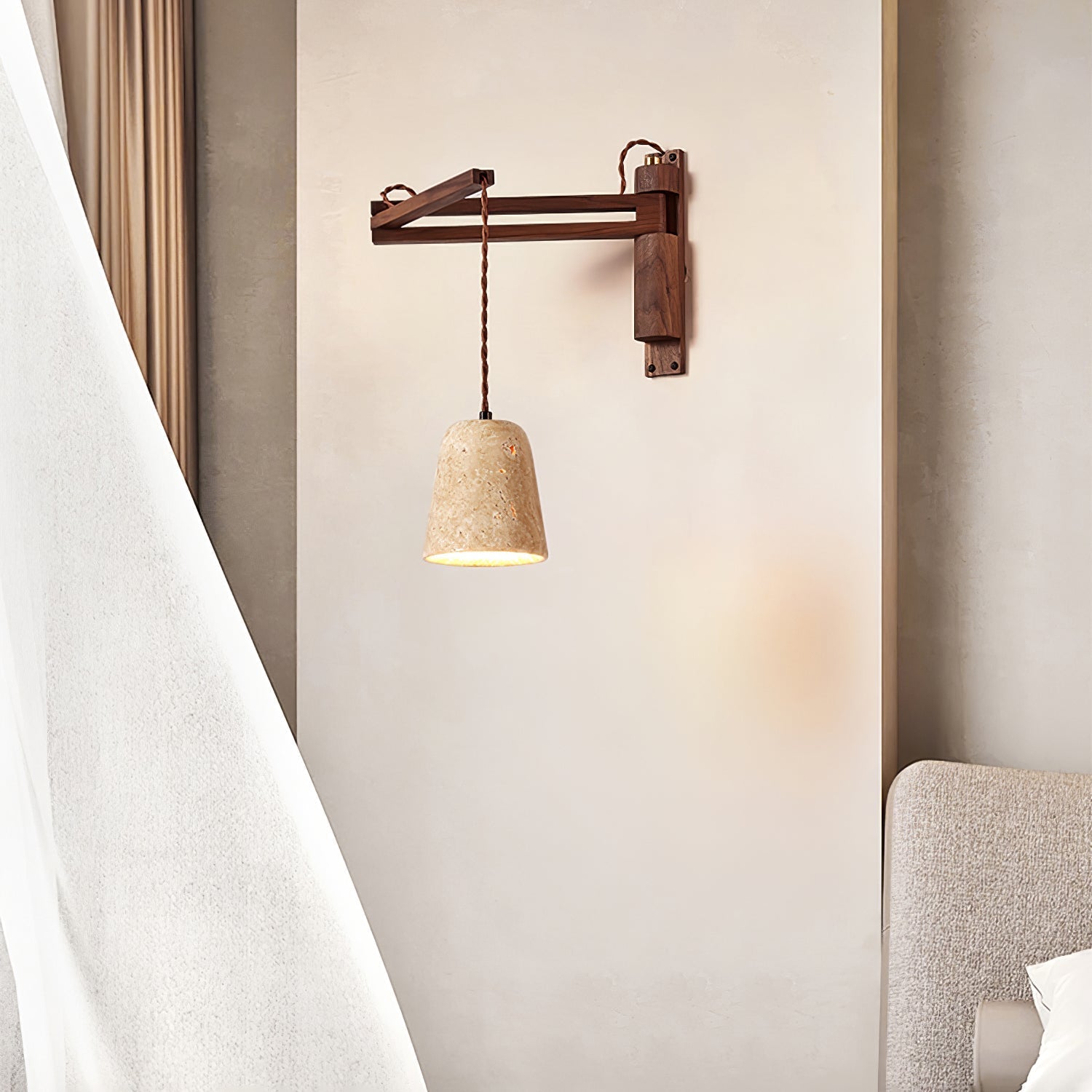 Melinoge Travertijn Wandlamp