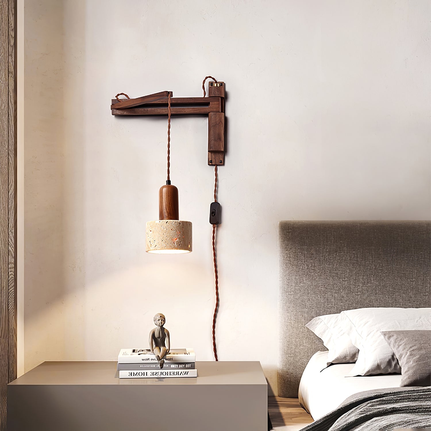 Melinoge Travertijn Wandlamp