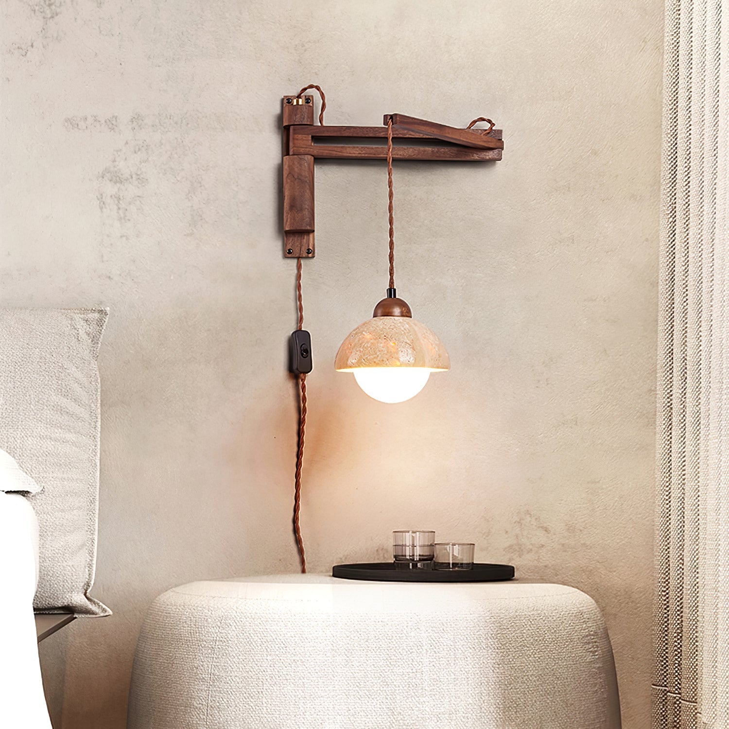 Melinoge Travertijn Wandlamp