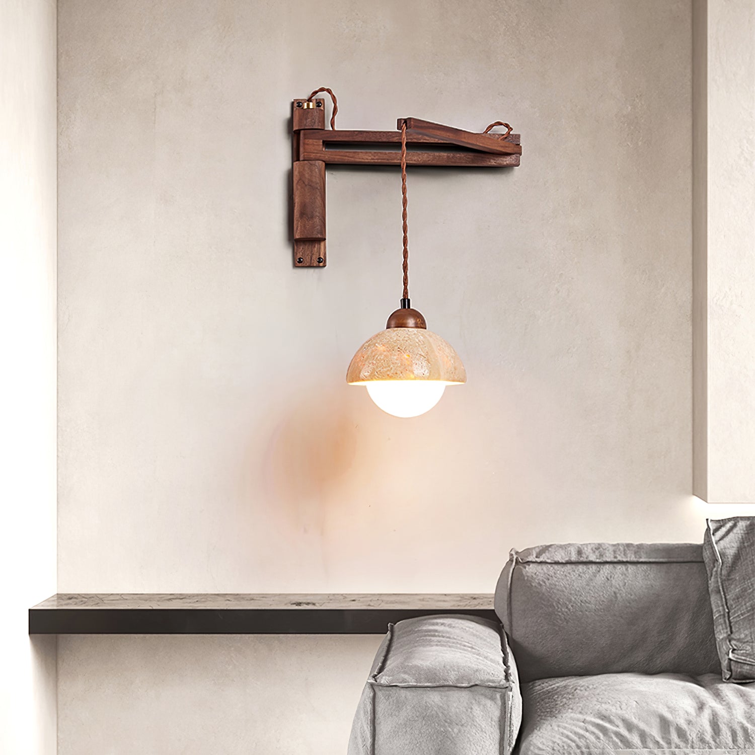 Melinoge Travertijn Wandlamp