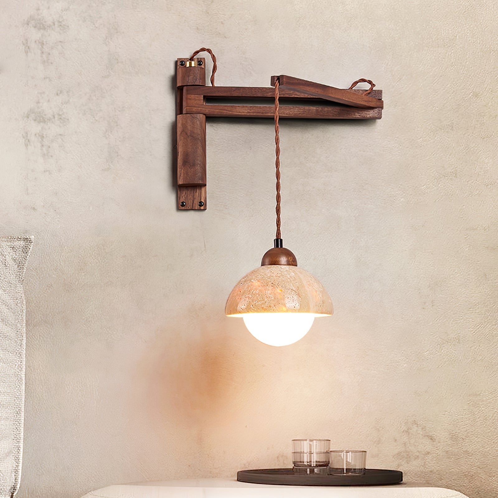 Melinoge Travertijn Wandlamp