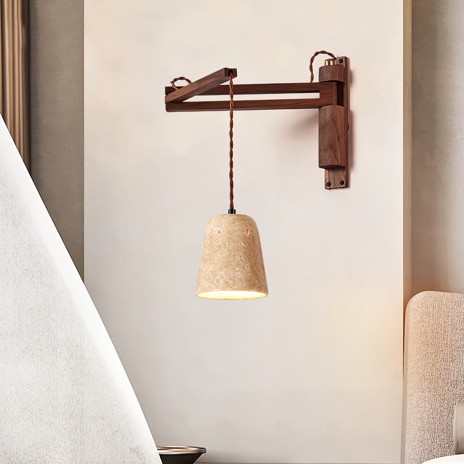 Melinoge Travertijn Wandlamp