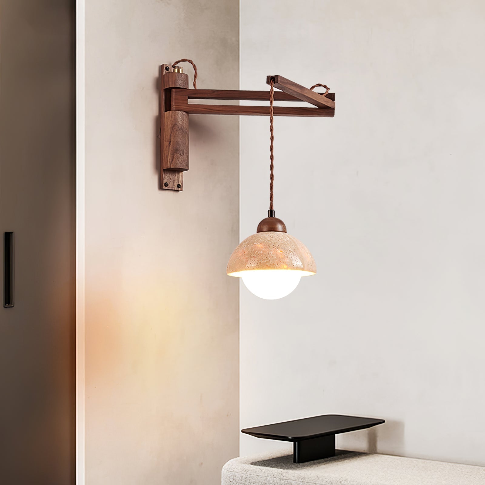 Melinoge Travertijn Wandlamp