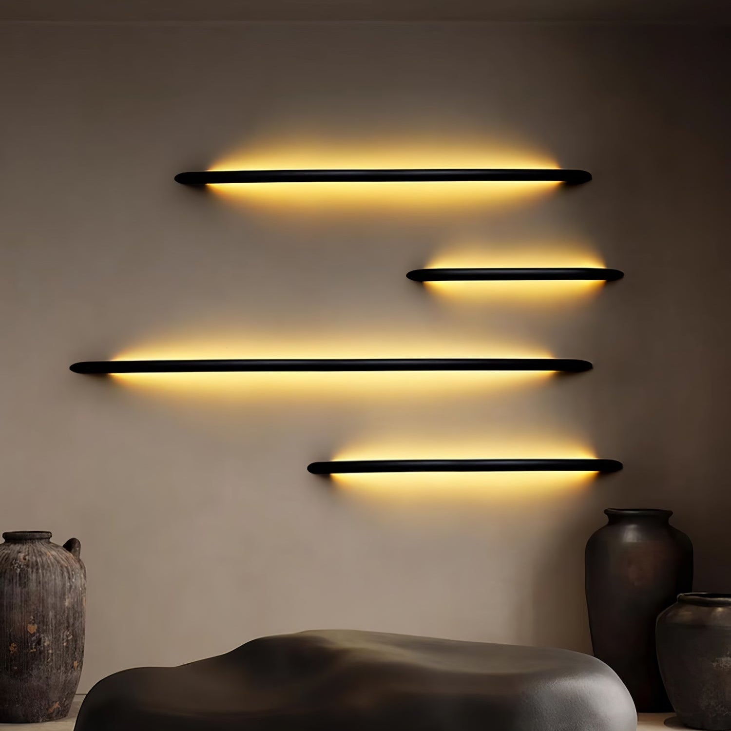 Lonema Gebogen Houten Wandlamp