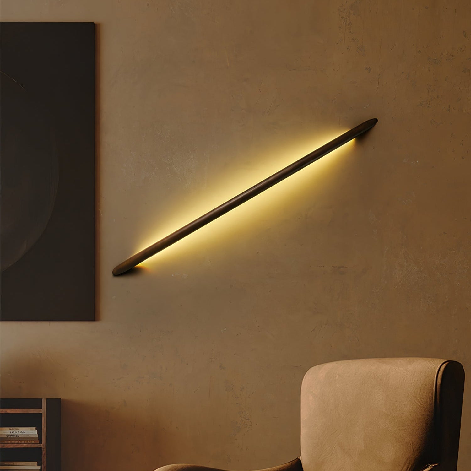 Lonema Gebogen Houten Wandlamp