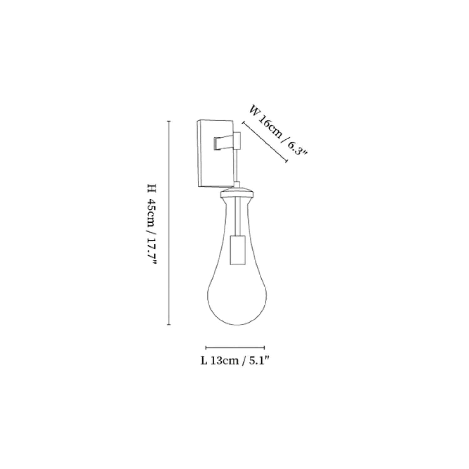 Mayla Drop Wandlamp