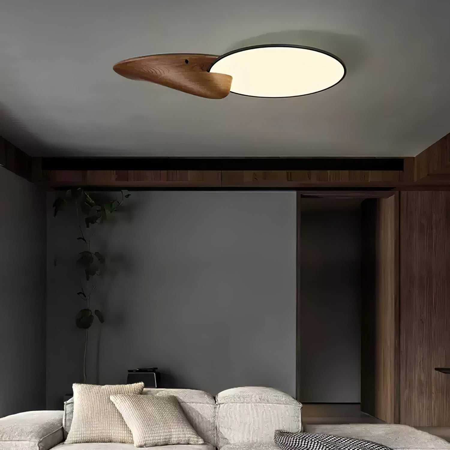 Yollen Disc Houten Plafondlamp