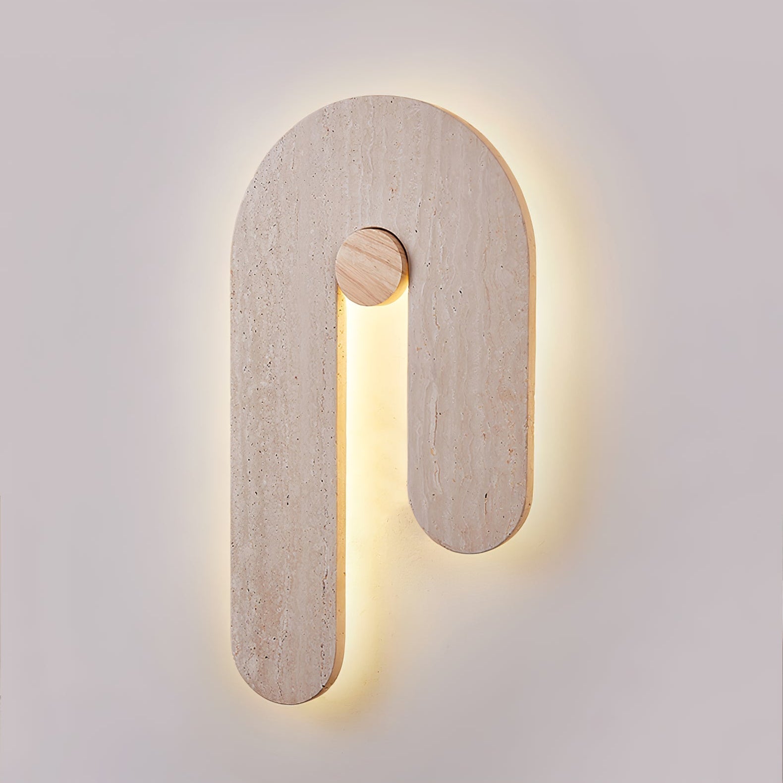 Voa U Vorm Natuursteen Wandlamp