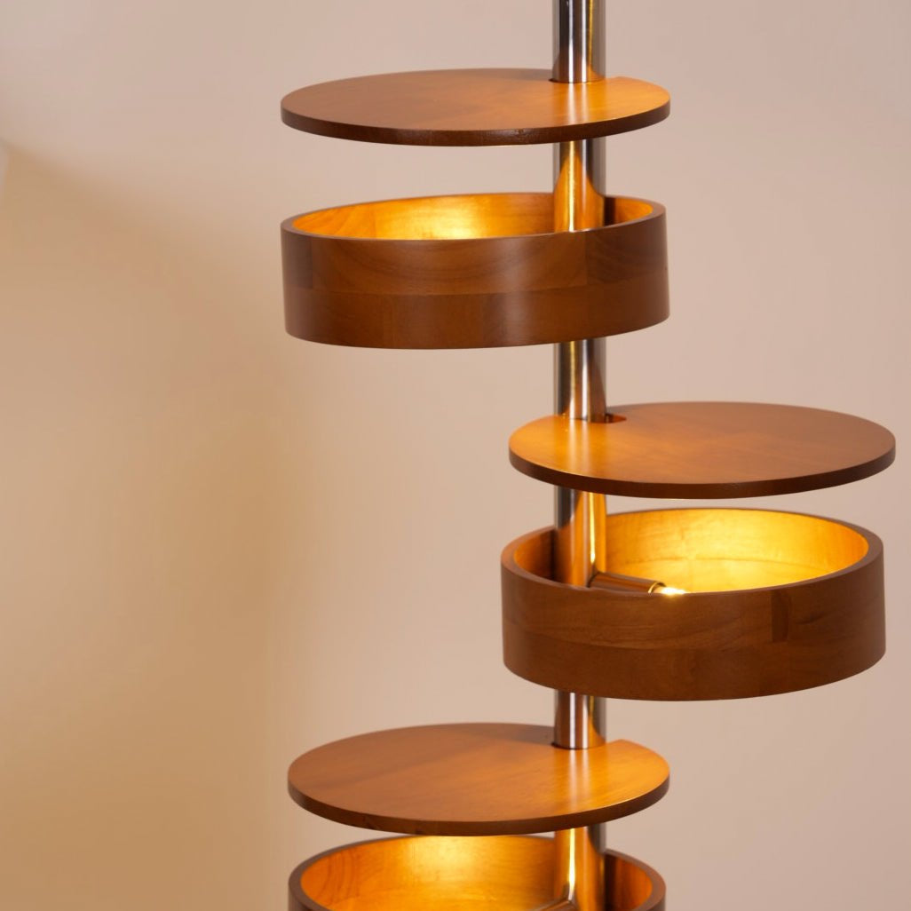 Qenisca Houten Vloerlamp