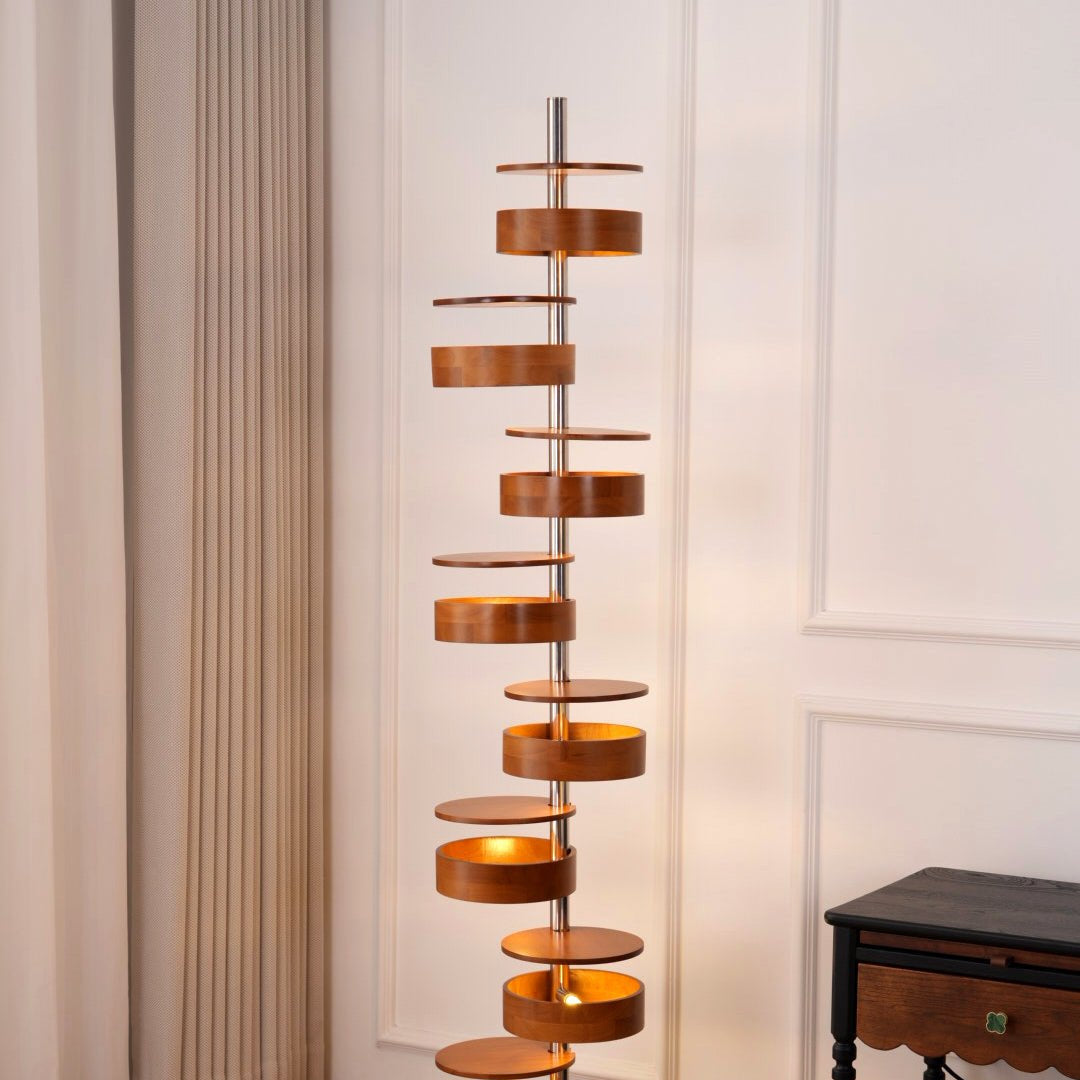 Qenisca Houten Vloerlamp