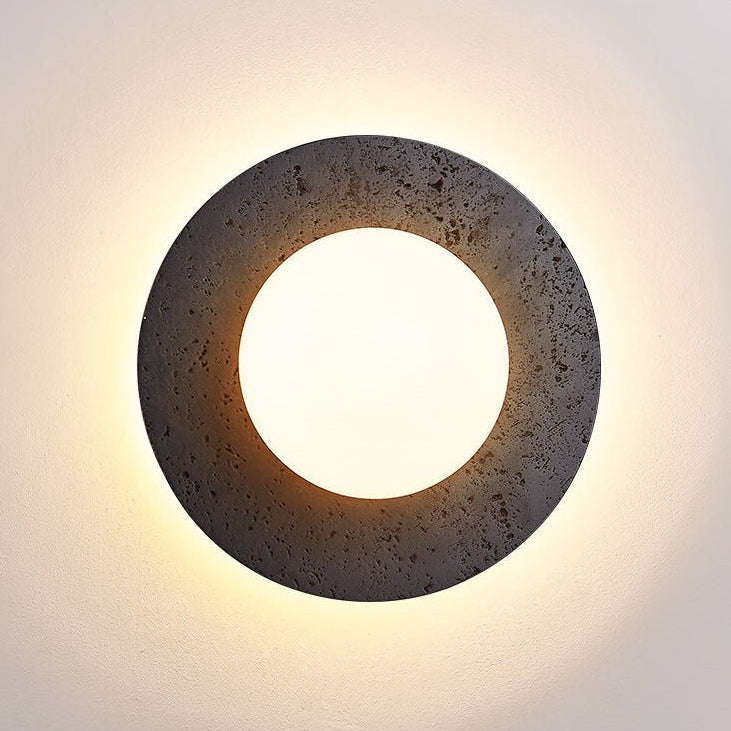 Pello Ronde Travertijnen Plafondlamp