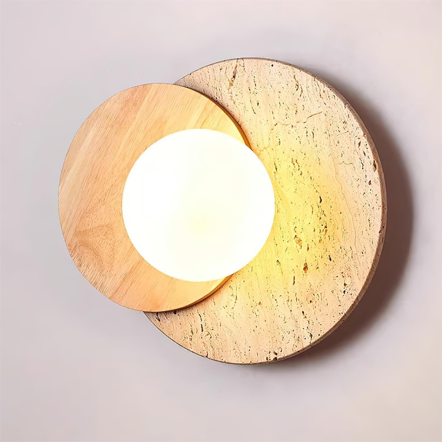 Jemo Travertijnen Wandlamp Met Stekker