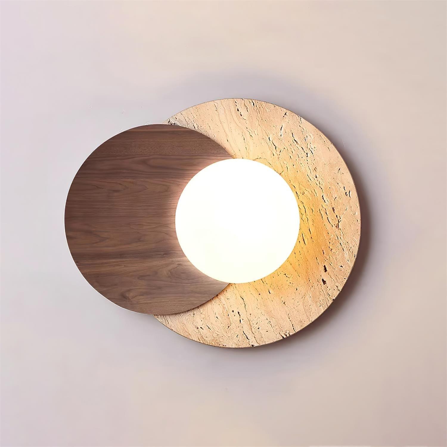 Jemo Travertijnen Wandlamp Met Stekker