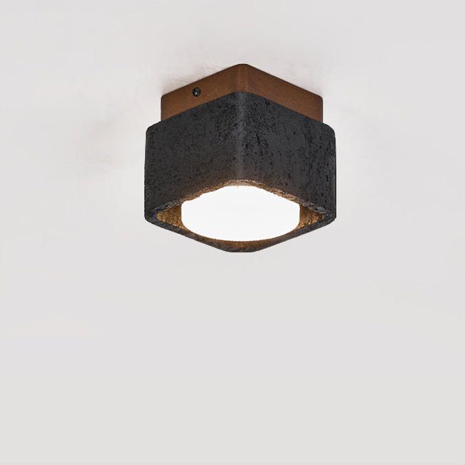 Kole Vierkante Travertijnen Plafondlamp