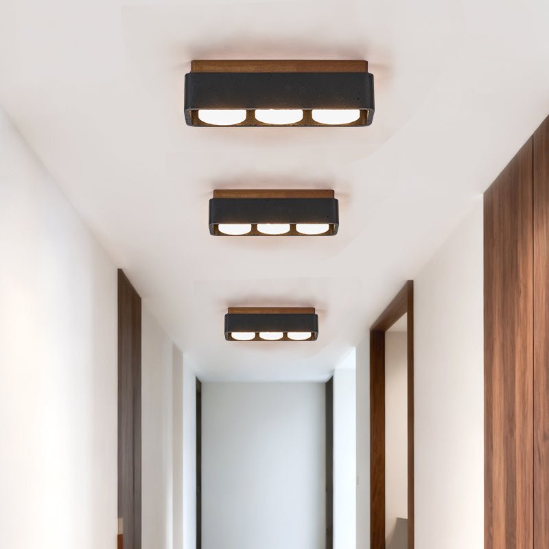 Kole Vierkante Travertijnen Plafondlamp