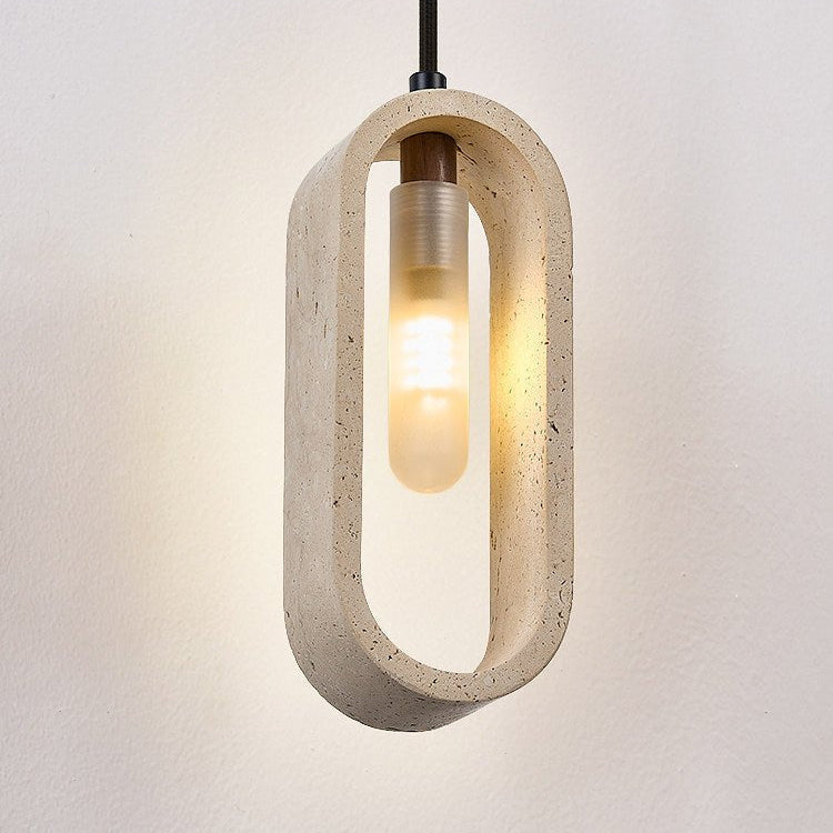 Remo Ovale Travertijnen Hanglamp