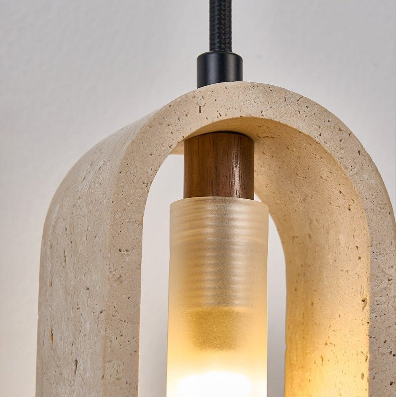 Remo Ovale Travertijnen Hanglamp