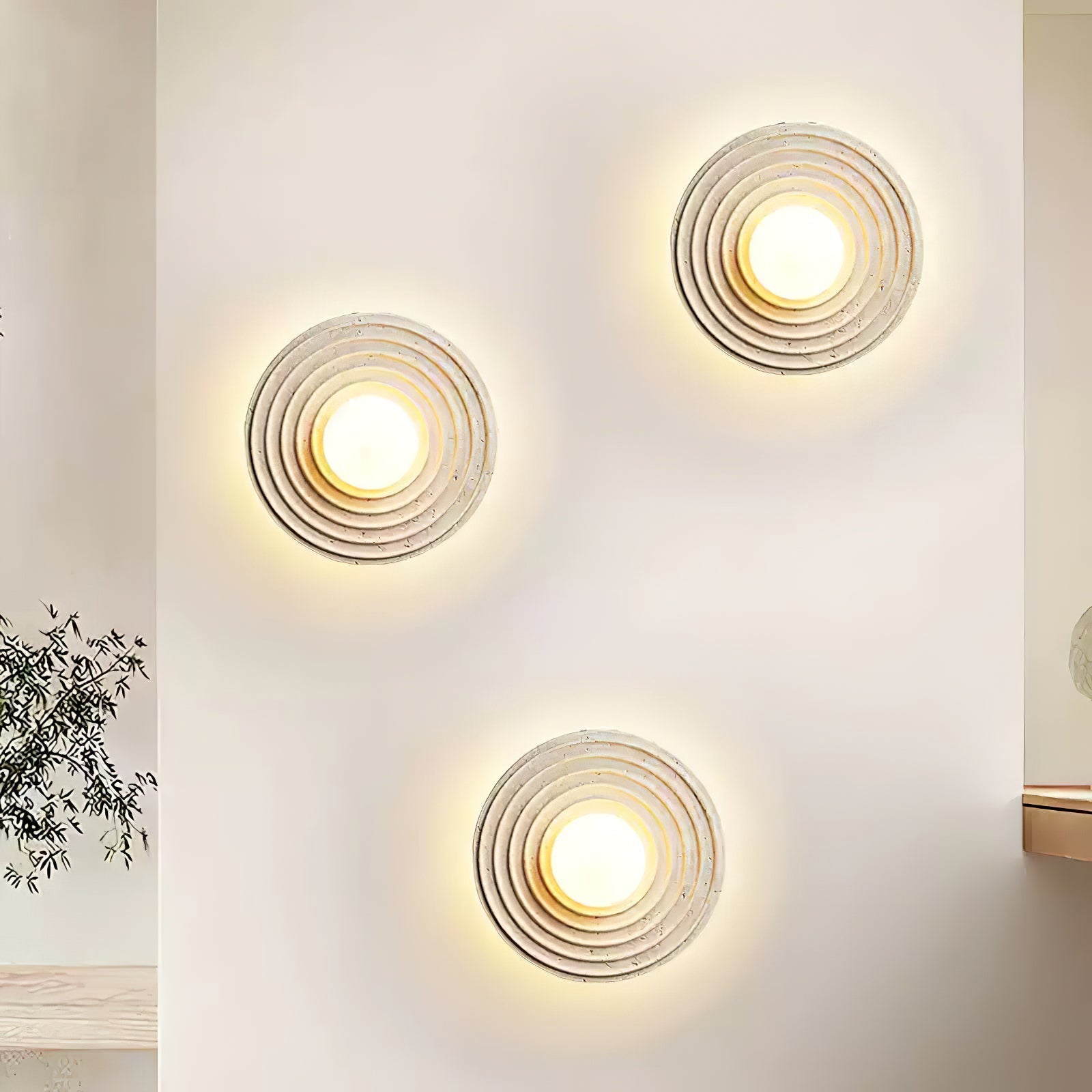 Ribensy Travertijnen Wandlamp