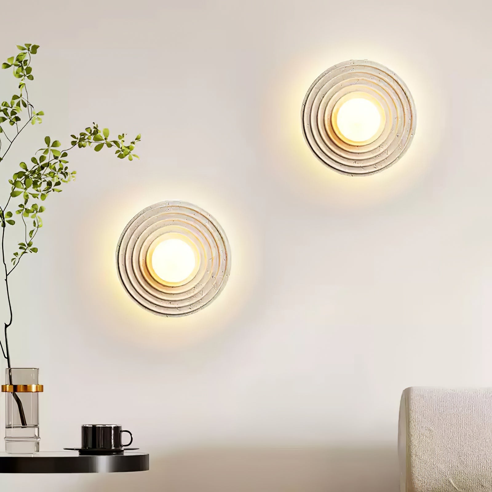 Ribensy Travertijnen Wandlamp