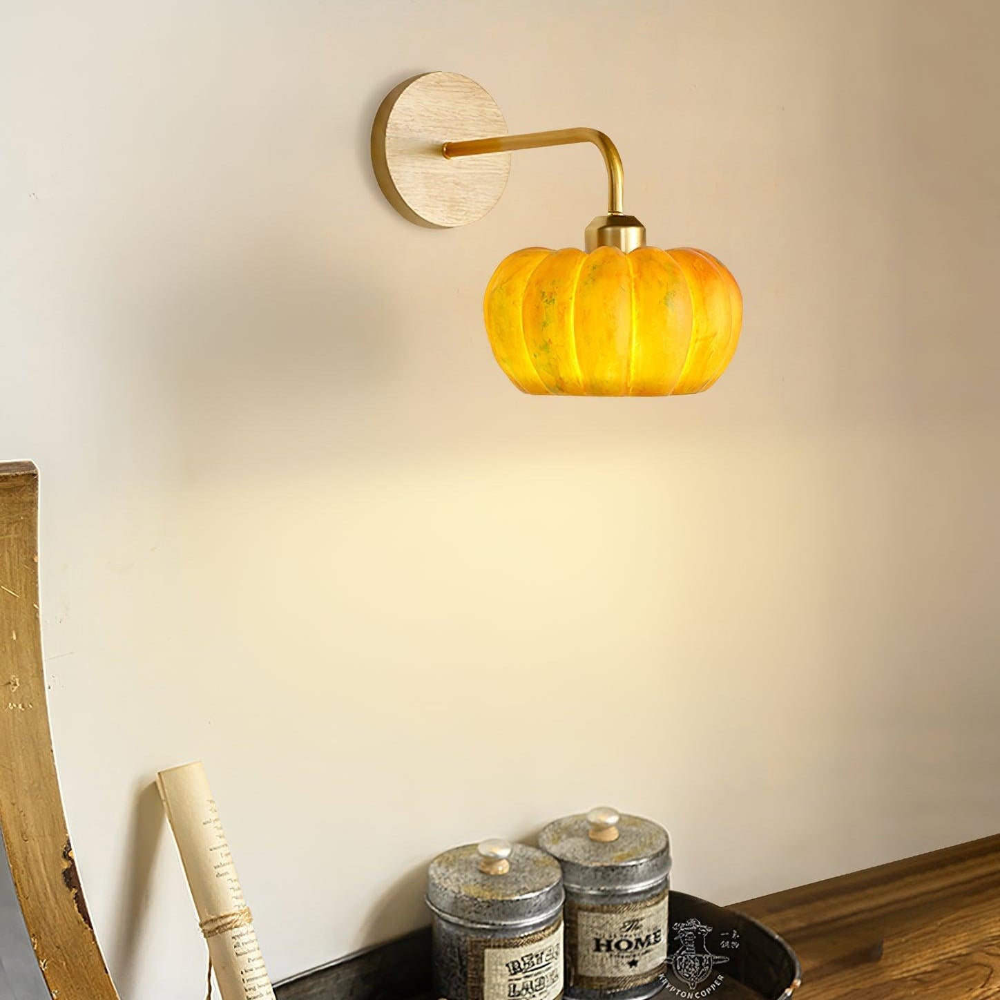 Pompus Pompoen Wandlamp