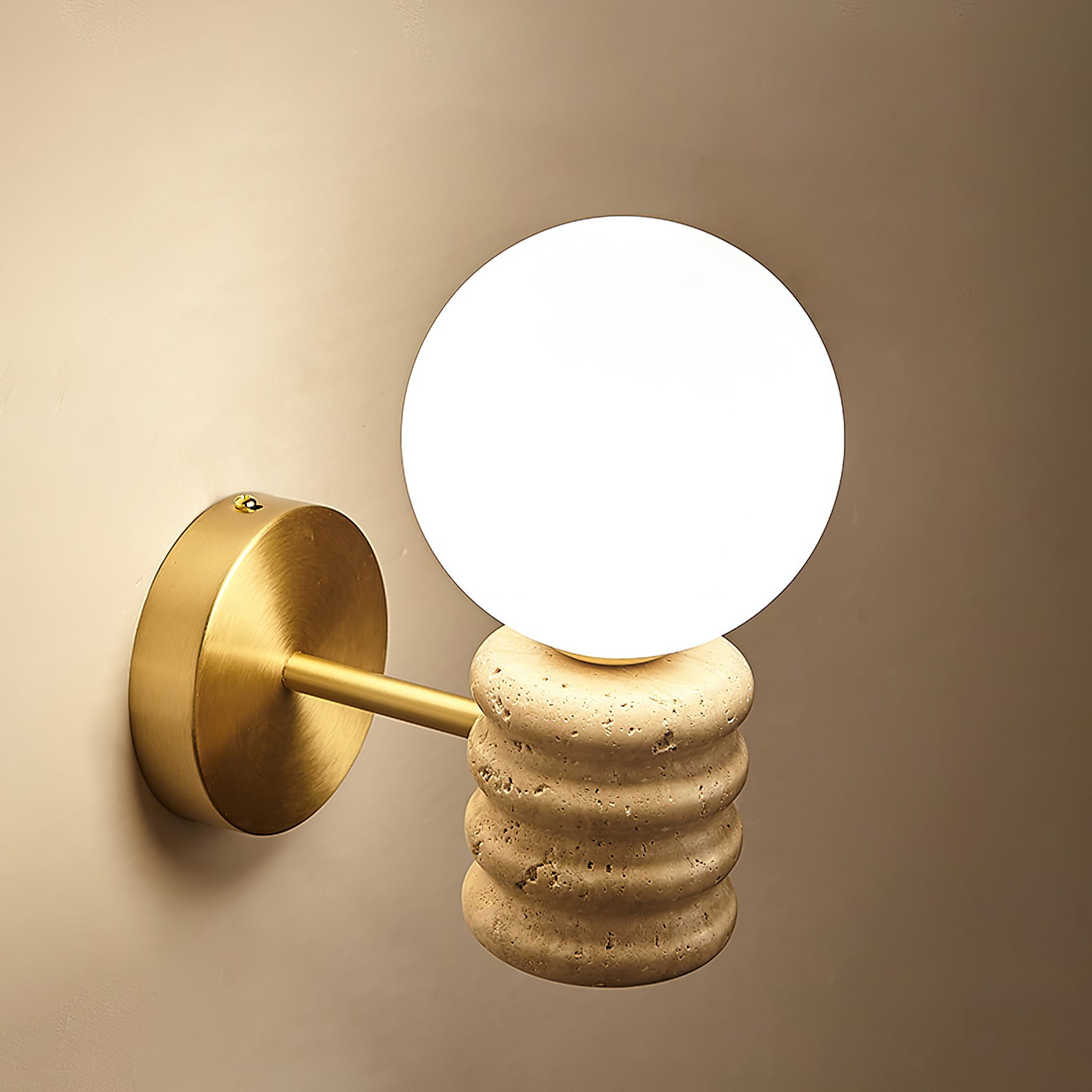 Remo Travertijnen Wandlamp