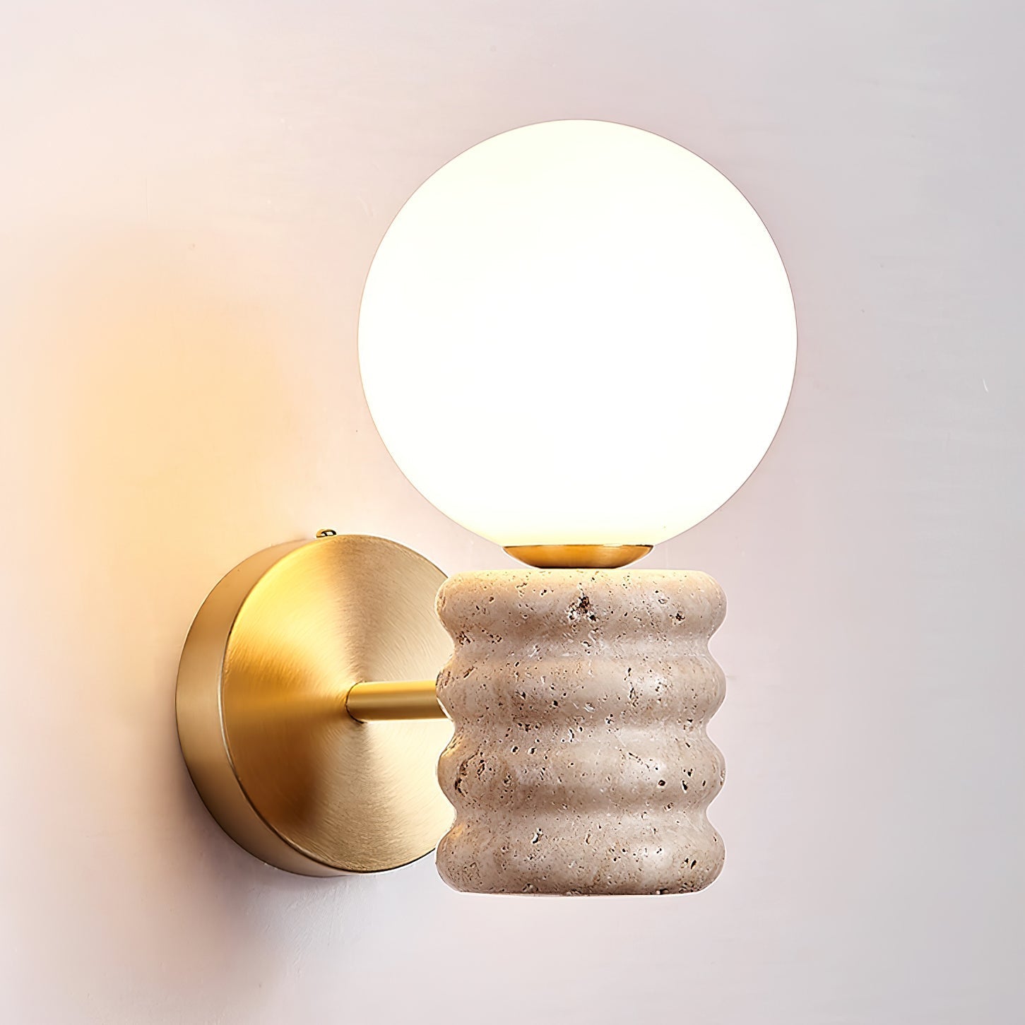 Remo Travertijnen Wandlamp