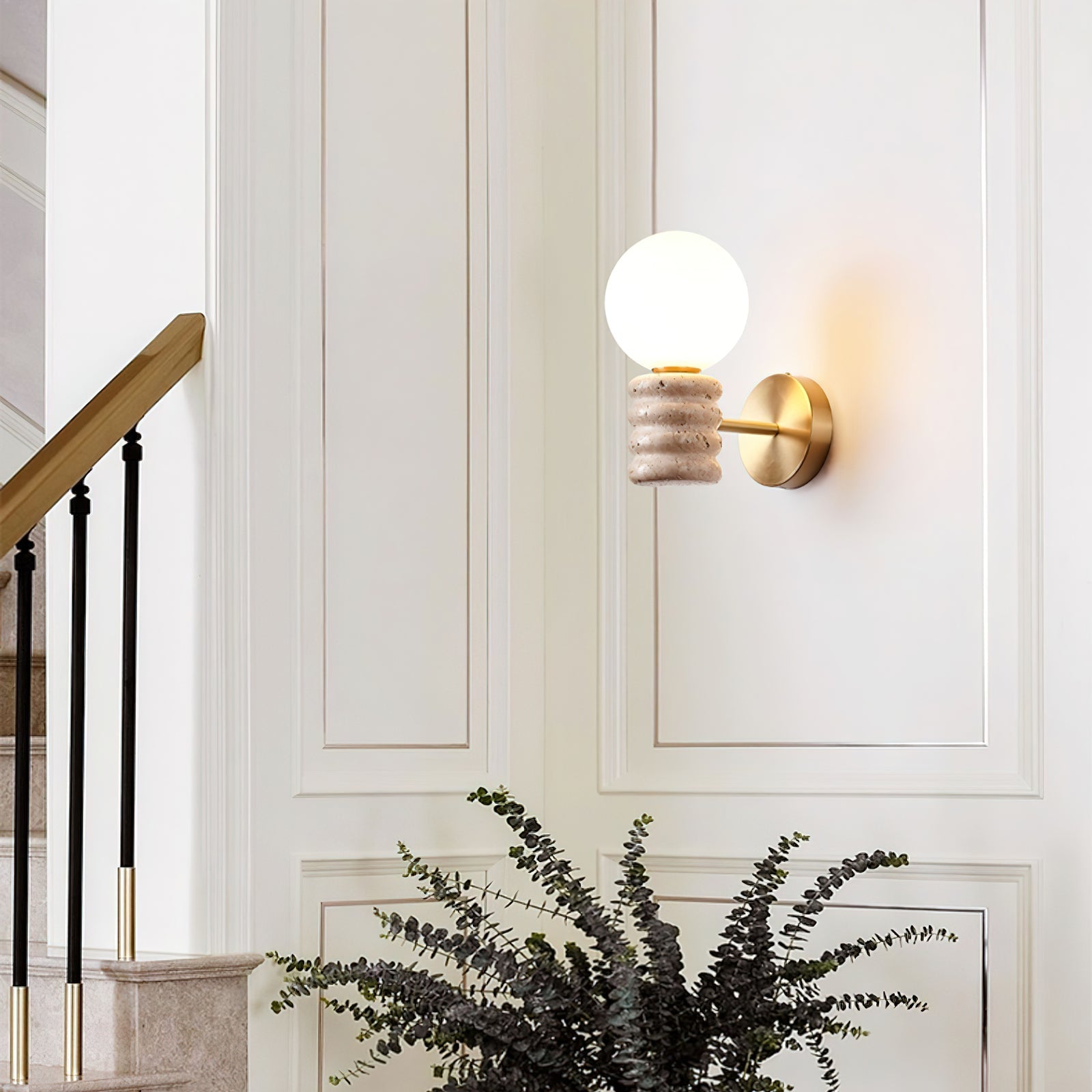 Remo Travertijnen Wandlamp