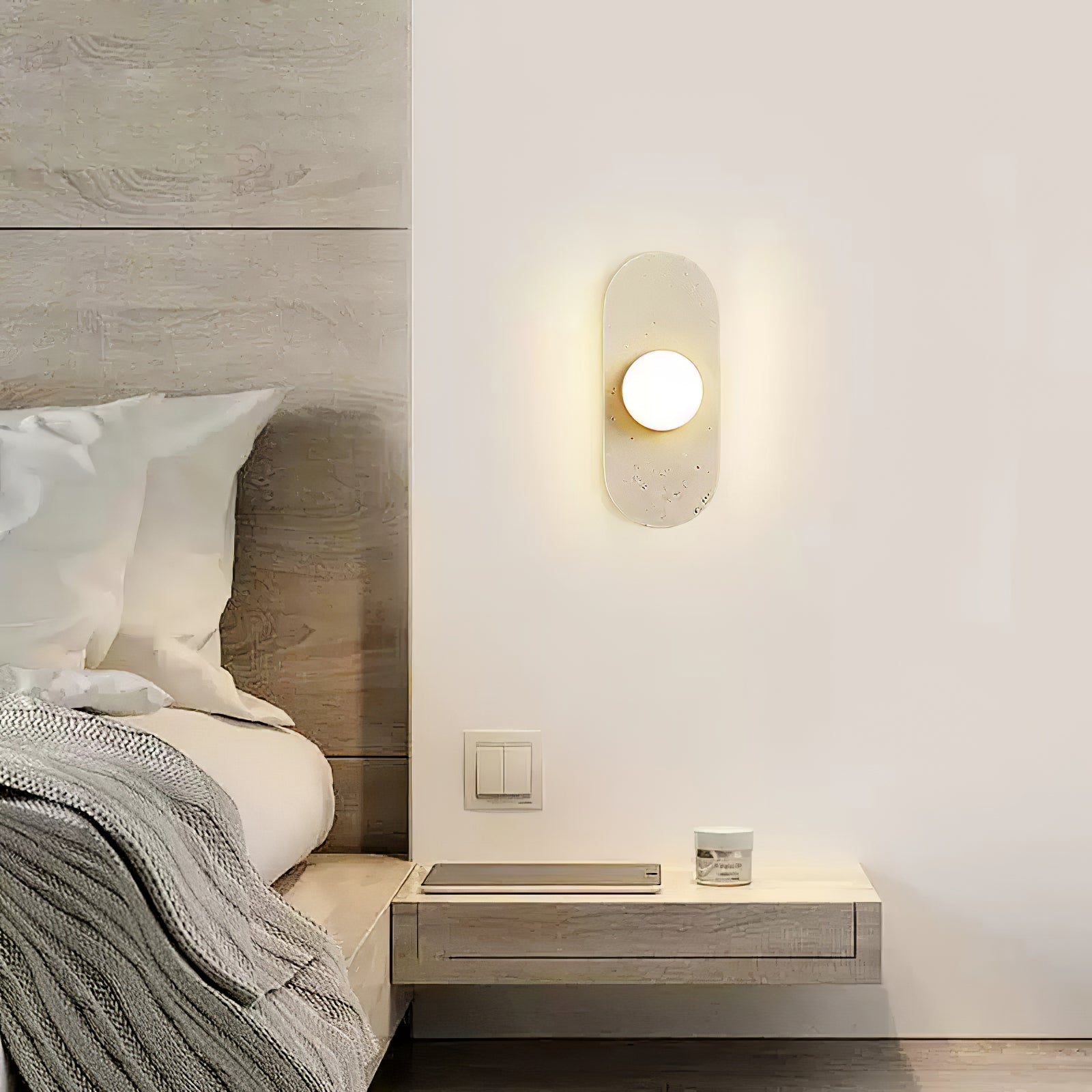 Roavel Natuursteen Wandlamp