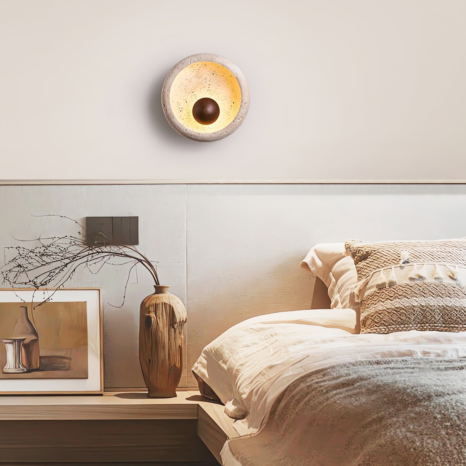 Sophe Travertijnen Wandlamp