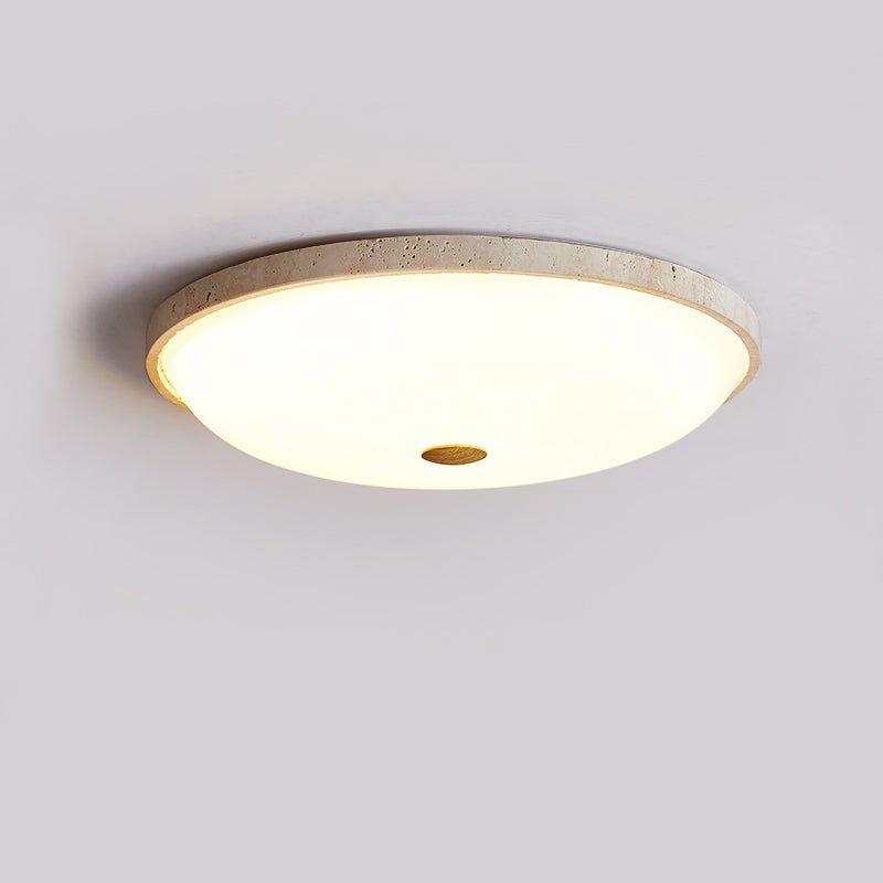 Zelmara Disc Travertijnen Plafondlamp