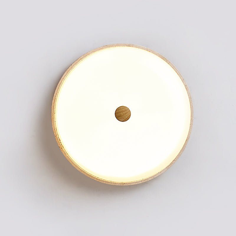 Zelmara Disc Travertijnen Plafondlamp