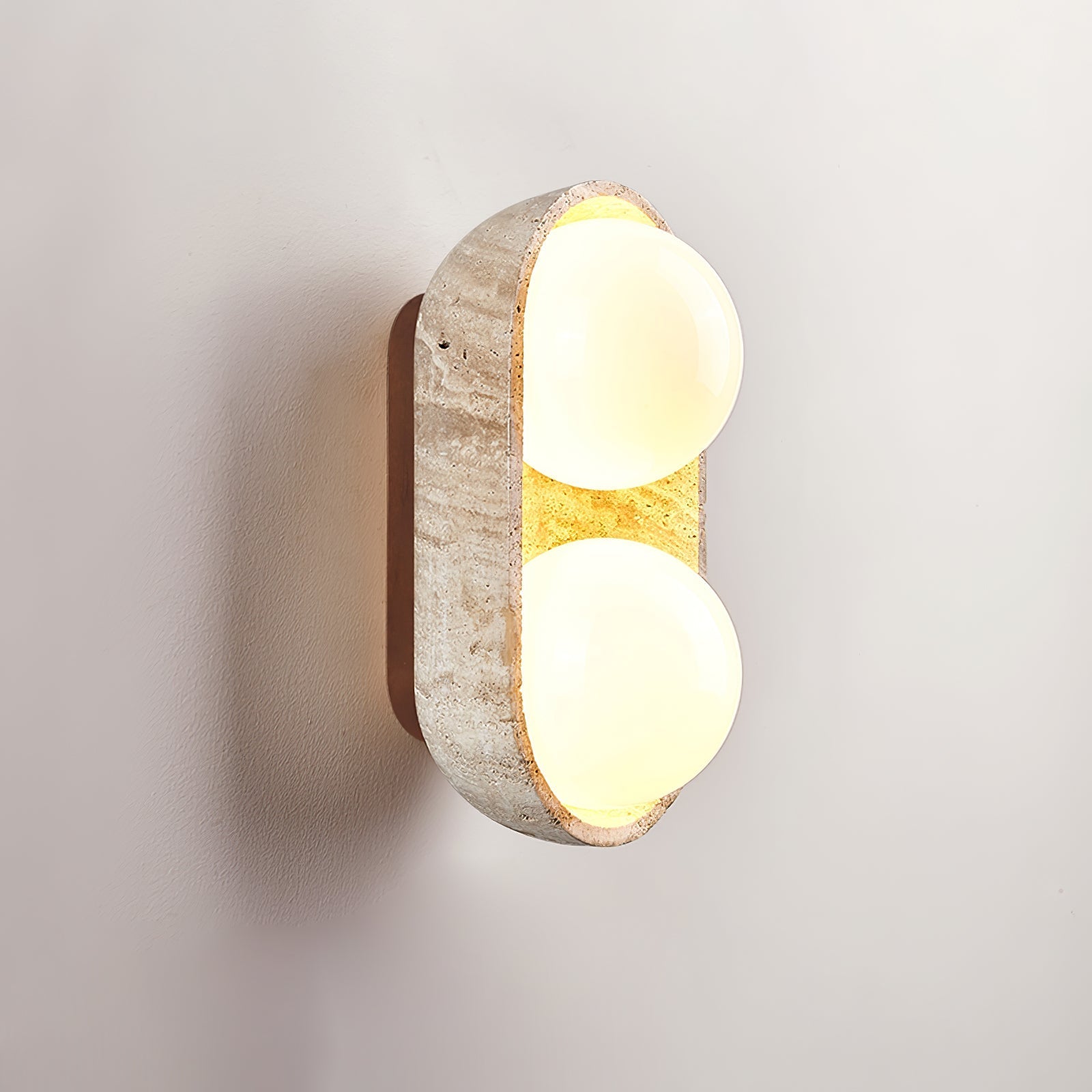 Boscon Triple Natuursteen Wandlamp