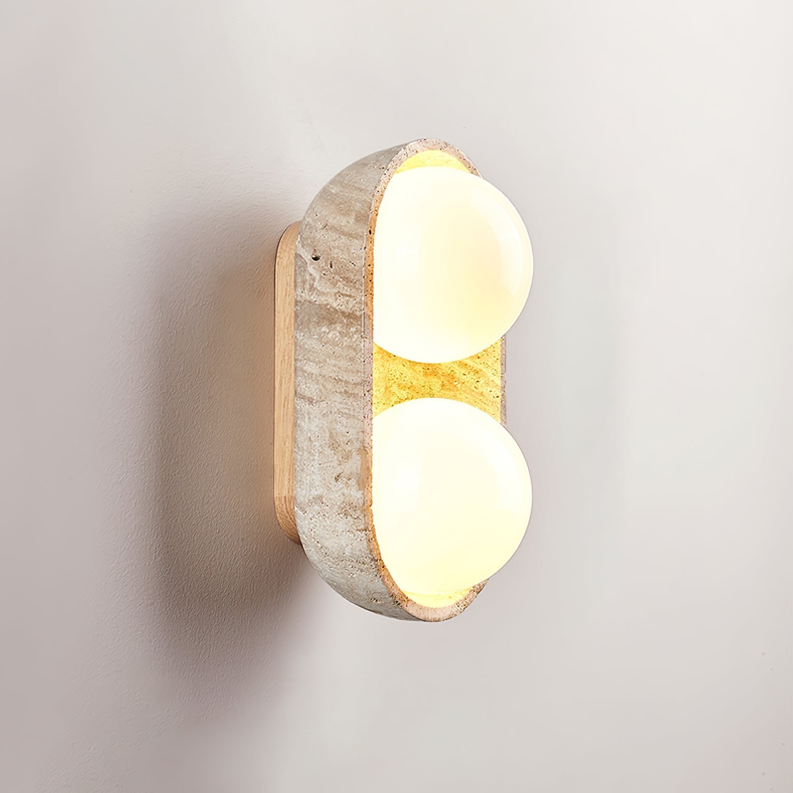 Boscon Triple Natuursteen Wandlamp