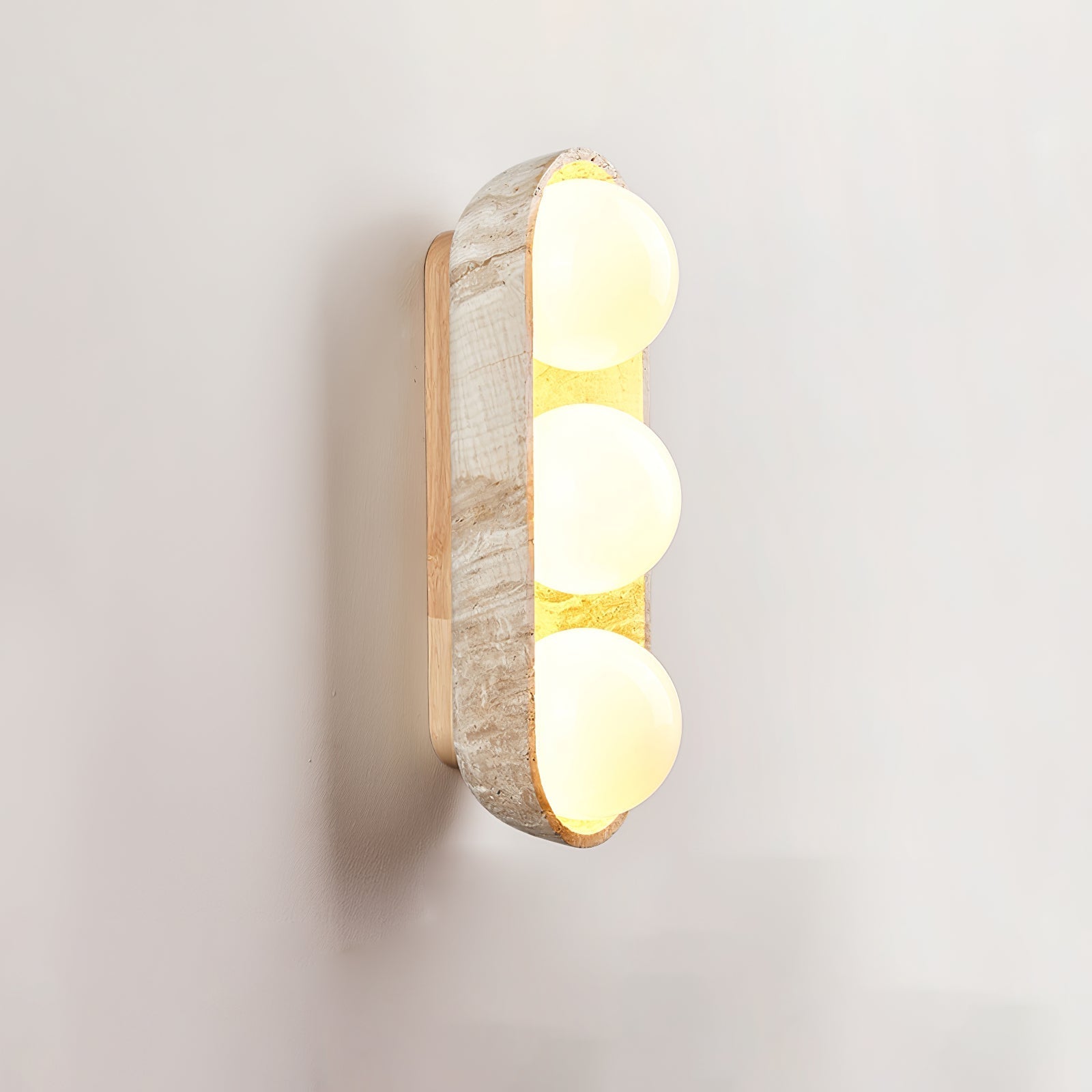 Boscon Triple Natuursteen Wandlamp