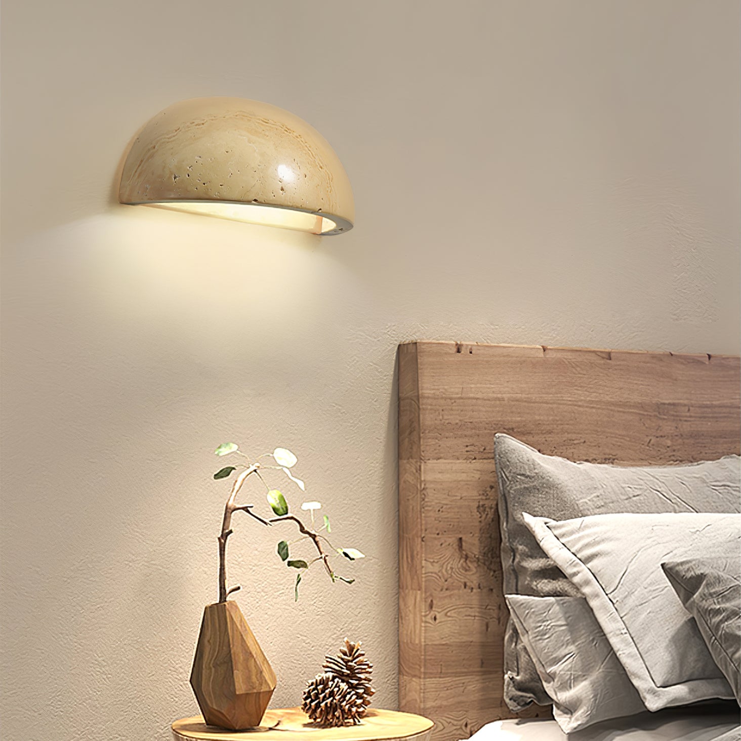 Devom Travertijnen Wandlamp