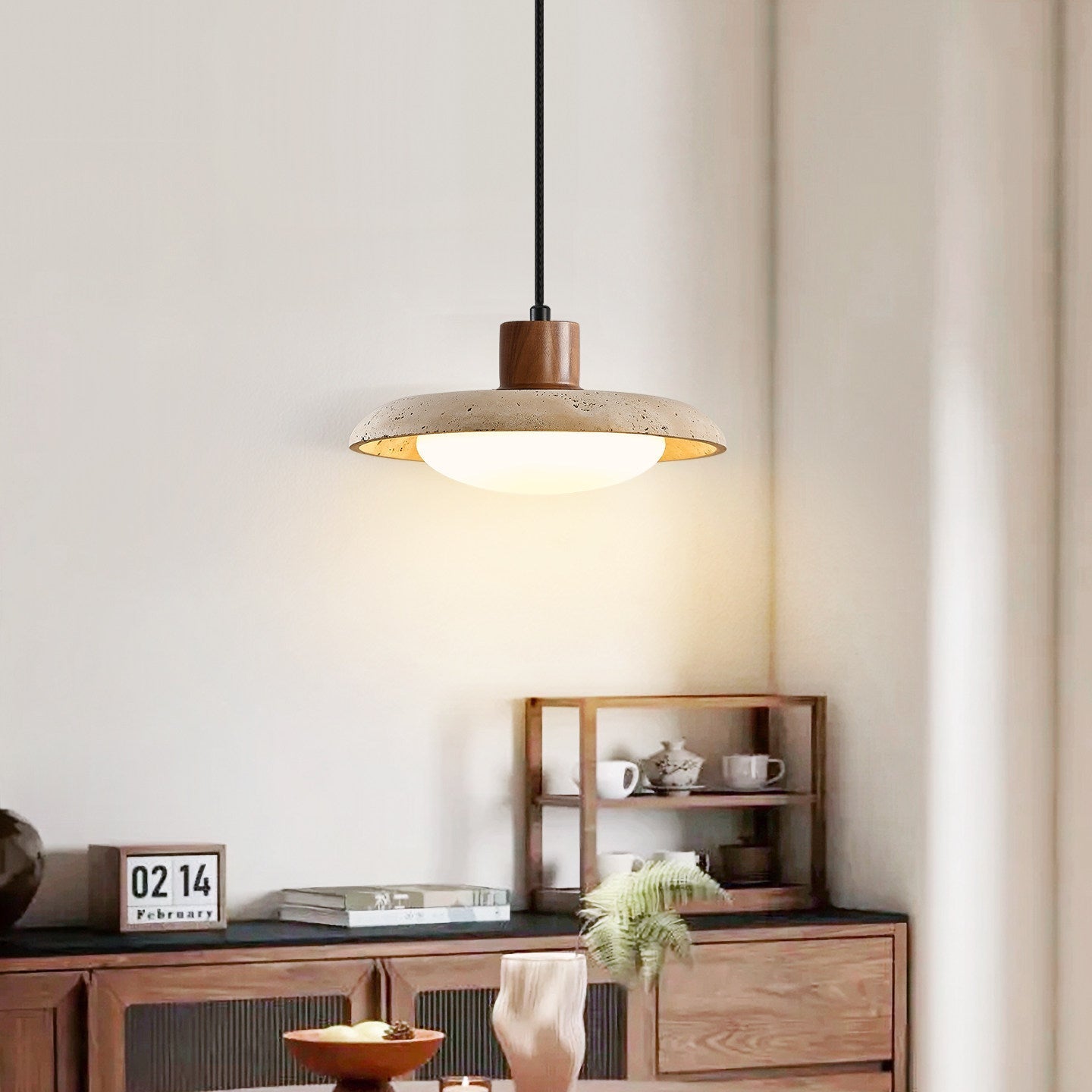 Latova Travertijnen Hanglamp