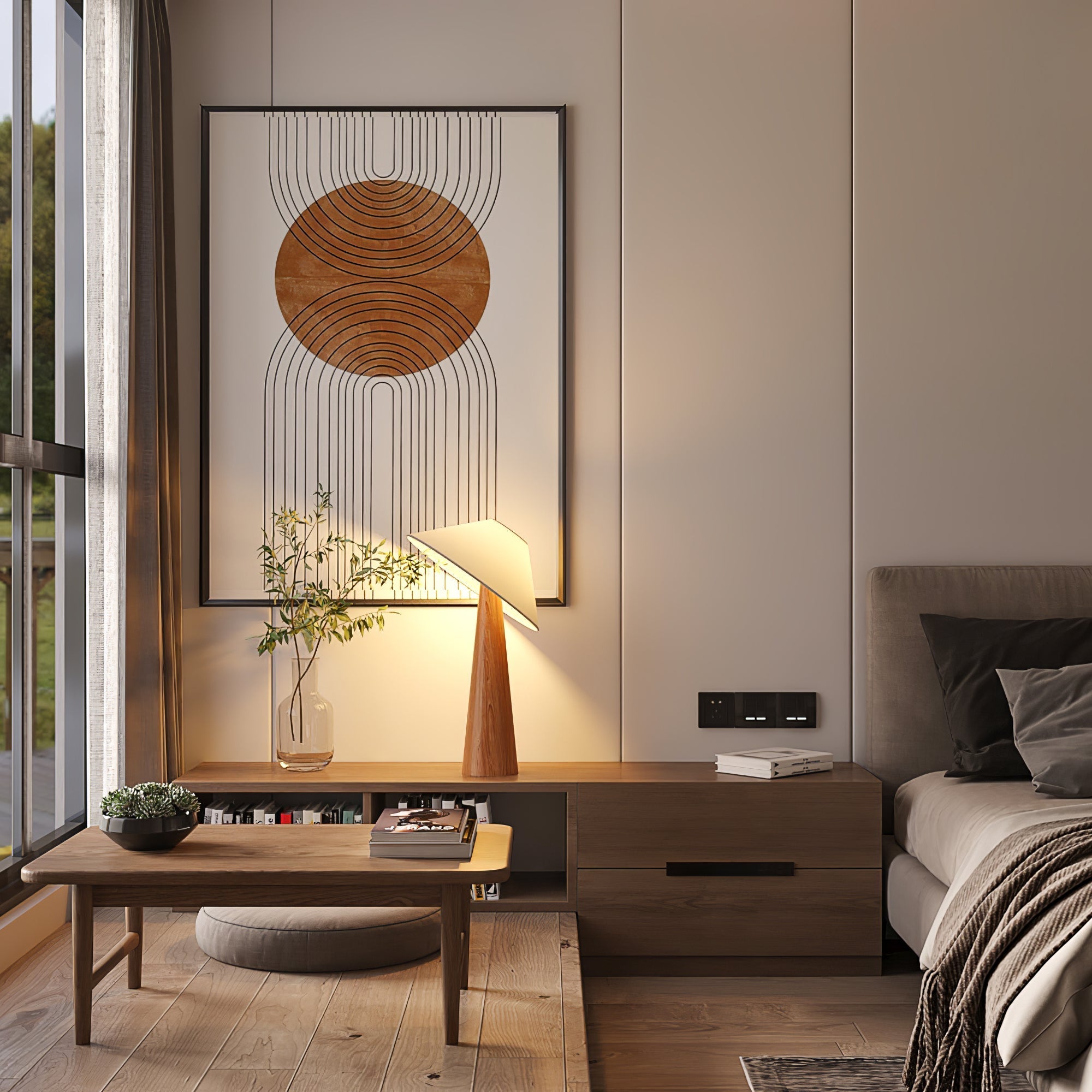 Hatilt Houten Tafellamp