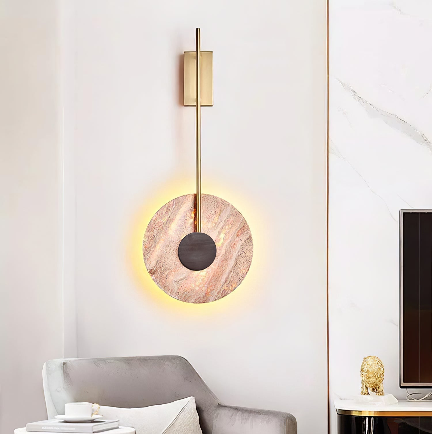 Mofis Travertijnen Wandlamp