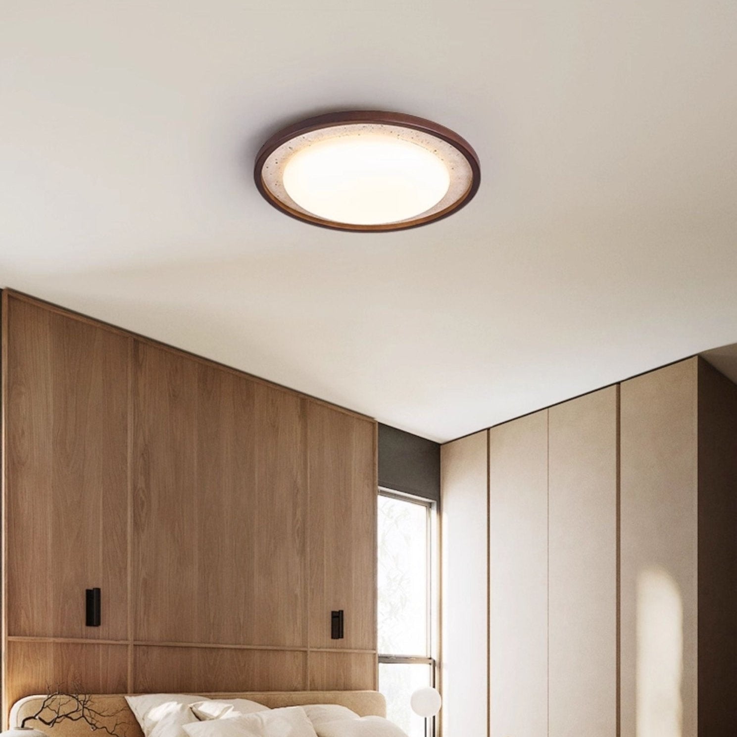 Zeco Travertijnen Planfondlamp