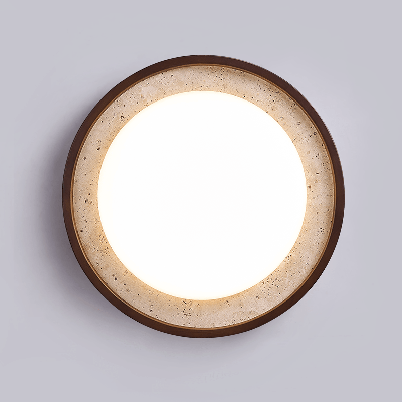 Zeco Travertijnen Planfondlamp