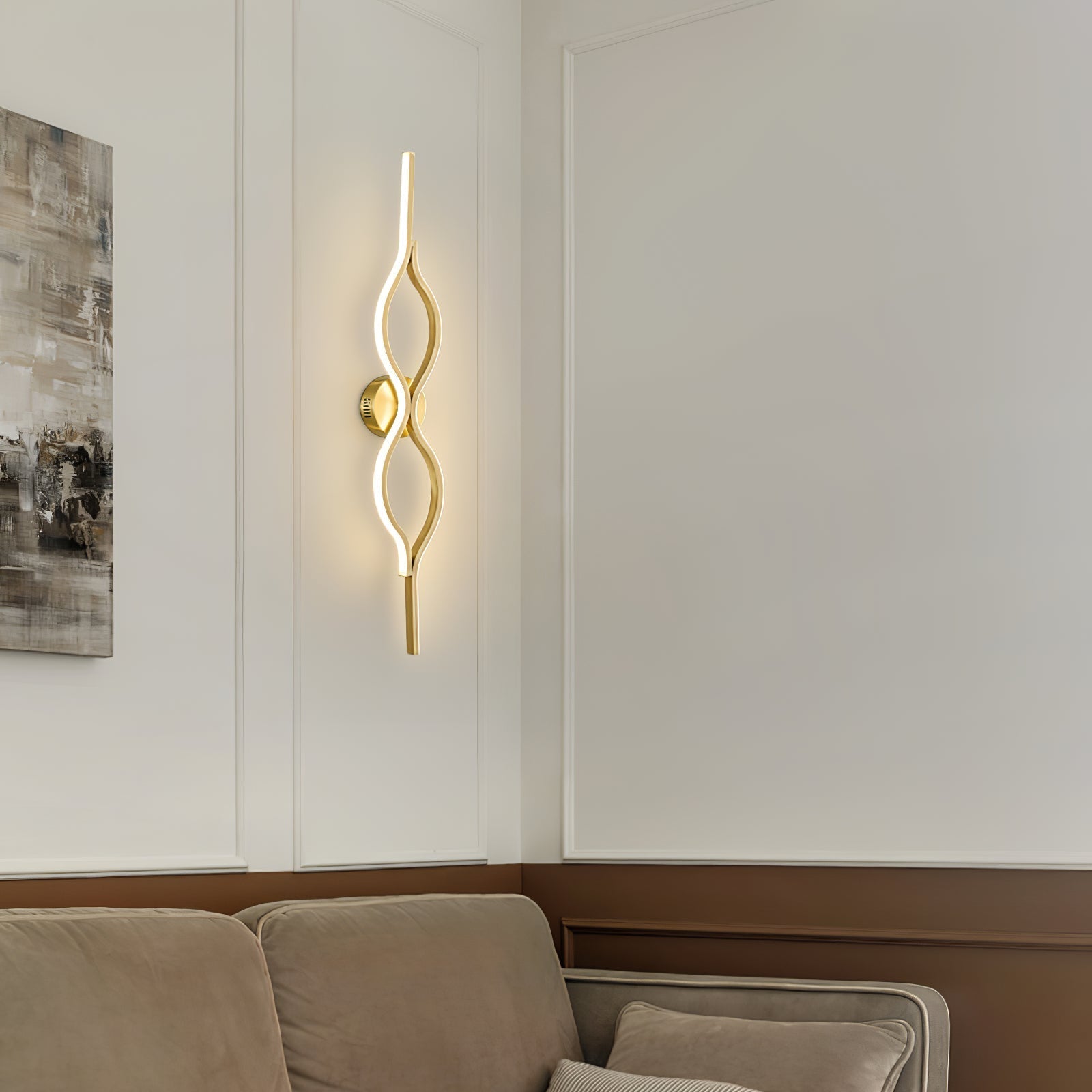 Nexo Wave Messing Wandlamp