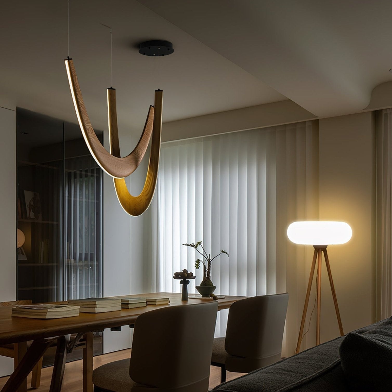 Layn U Vorm Houten Hanglamp
