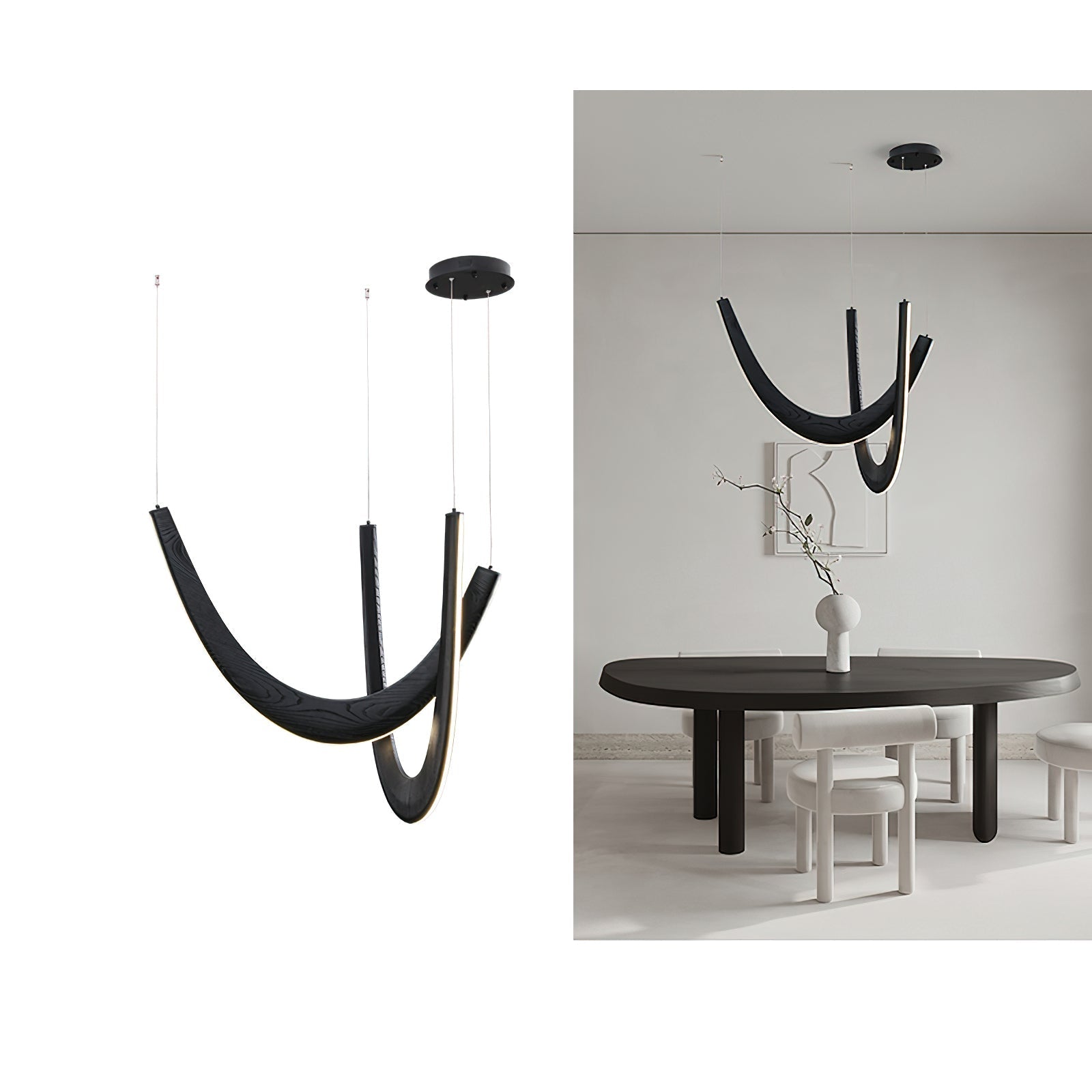 Layn U Vorm Houten Hanglamp